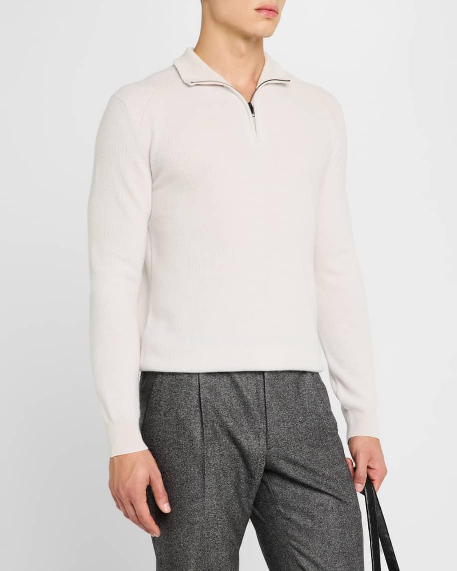 Men's Cashmere Quarter-Zip Sweater Product Image