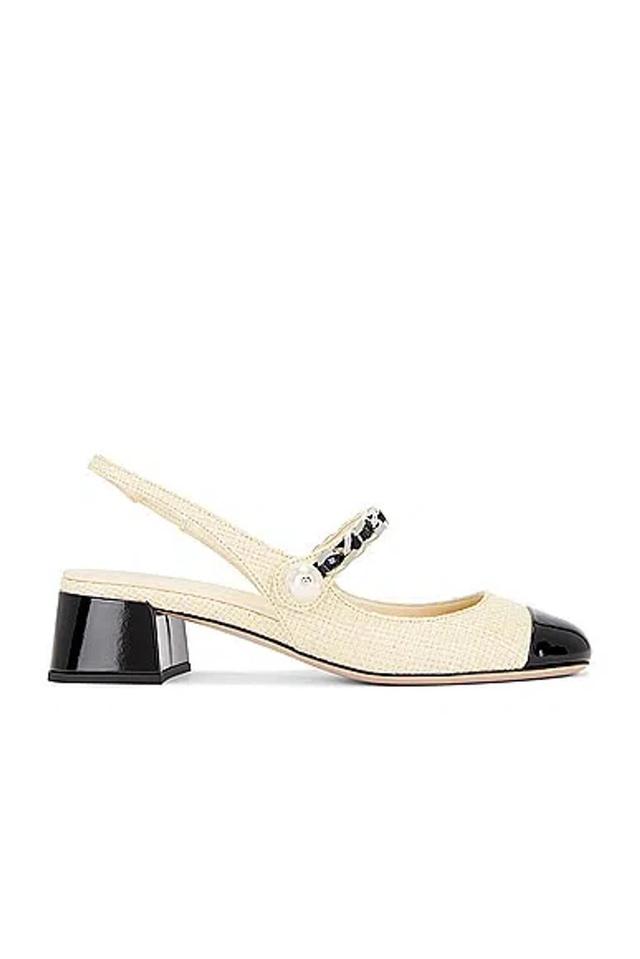 Miu Miu Slingback Pump in Beige Product Image