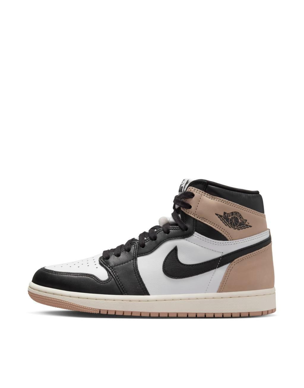 Nike Air Jordan 1 Retro High sneakers in black and brown  Product Image