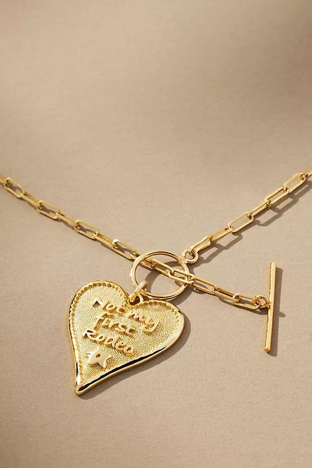 Not My First Rodeo Heart Charm Necklace Product Image