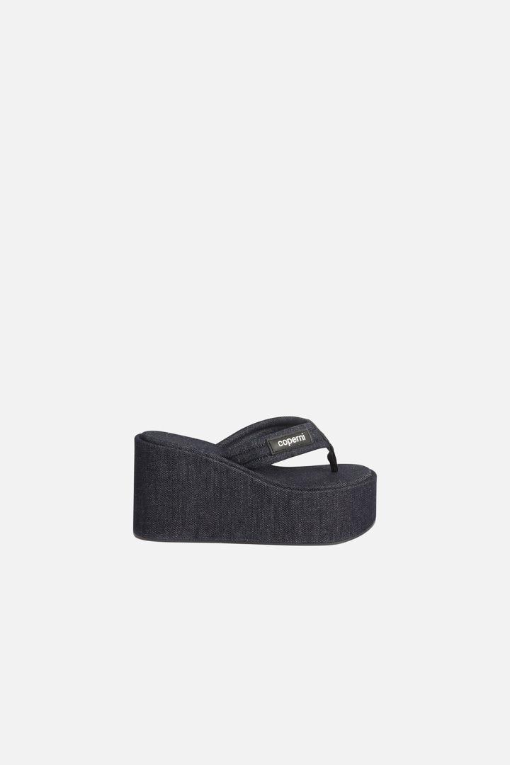 Denim Branded Wedge Sandal Product Image