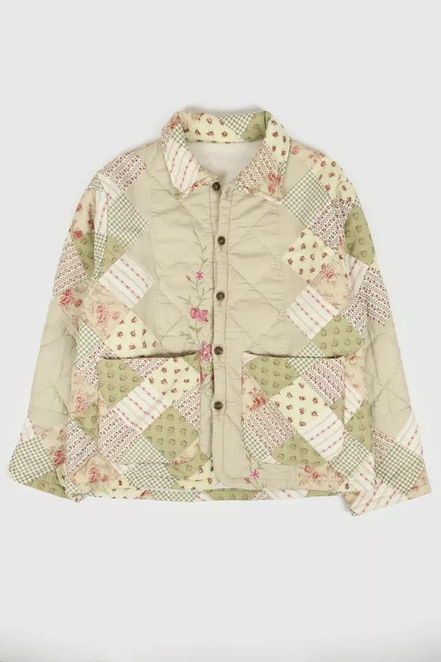 Reworked Button-Down Quilt Jacket Product Image