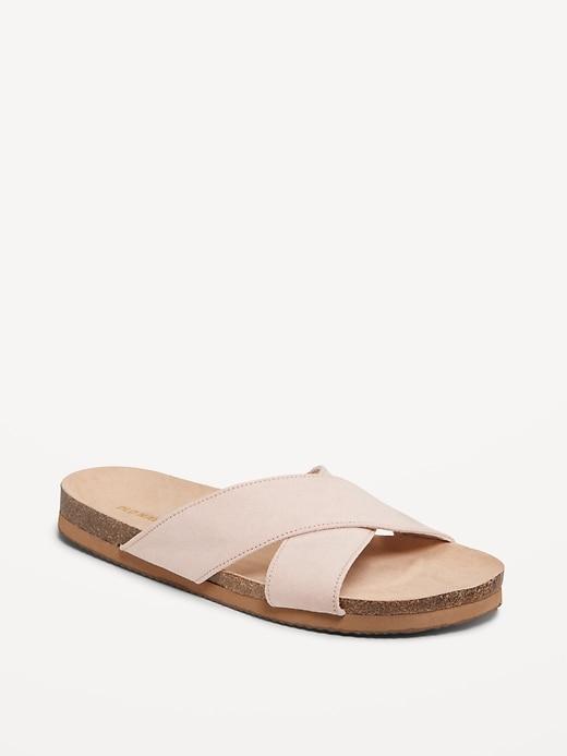 Cross-Strap Cork Sandals Product Image