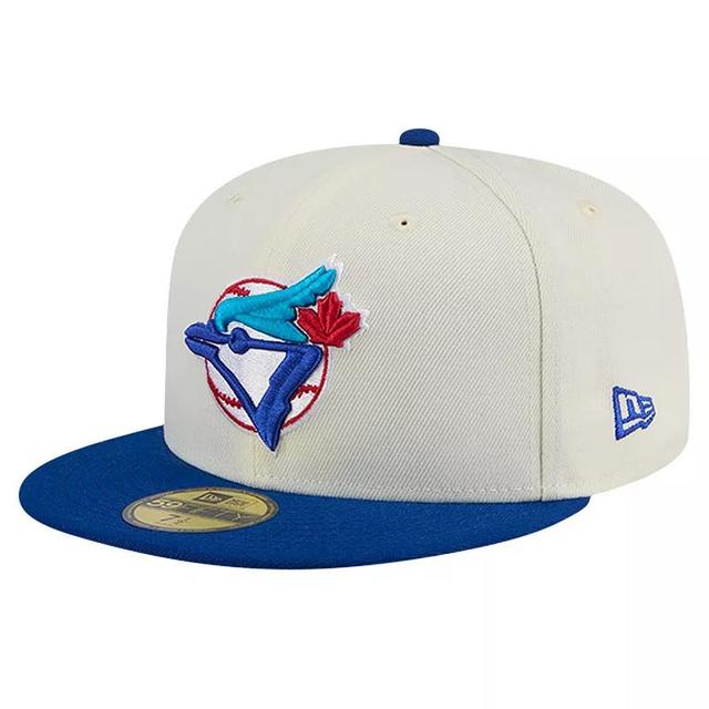 Mens New Era Cream Toronto Blue Jays Cooperstown Collection Chrome 59FIFTY Fitted Hat Product Image