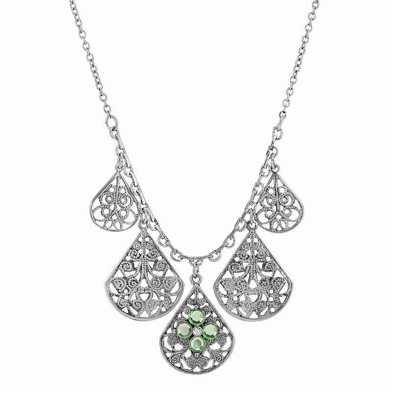 2028 Flower Multi Teardrop Necklace Product Image