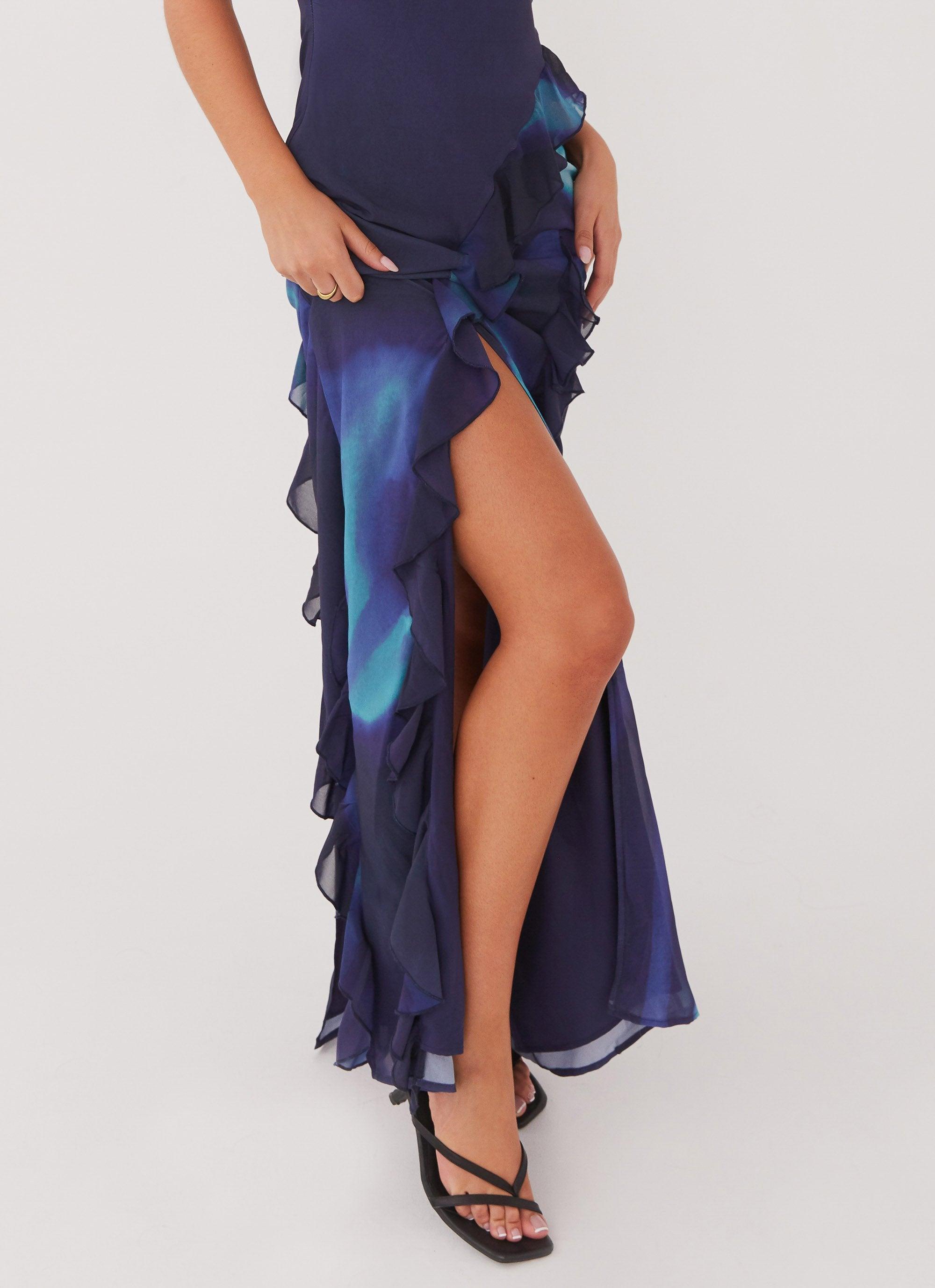 Do No Wrong Ruffle Maxi Dress - Cyber Rose Product Image