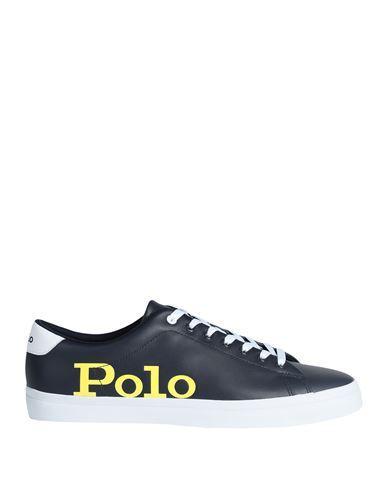 POLO RALPH LAUREN Man Sneakers Navy Blue Size 13 Soft Leather Product Image