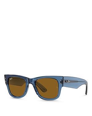 DOLCE & GABBANA Dolce And Gabbana Dark Grey Rectangular Ladies Sunglasses Dg6187 309487 53 In Blue Product Image