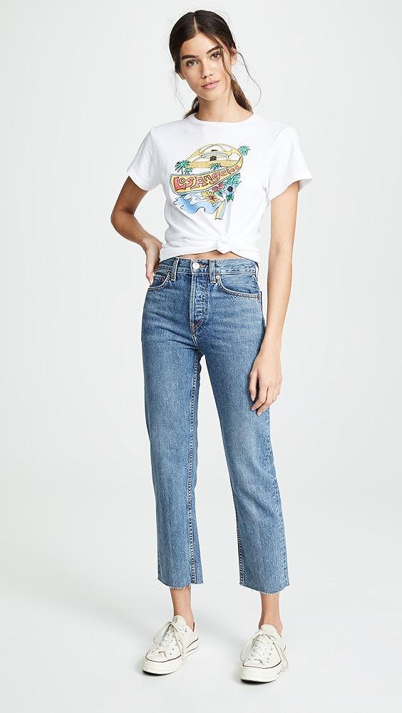 RE/DONE High Rise Rigid Stove Pipe Jeans | Shopbop Product Image