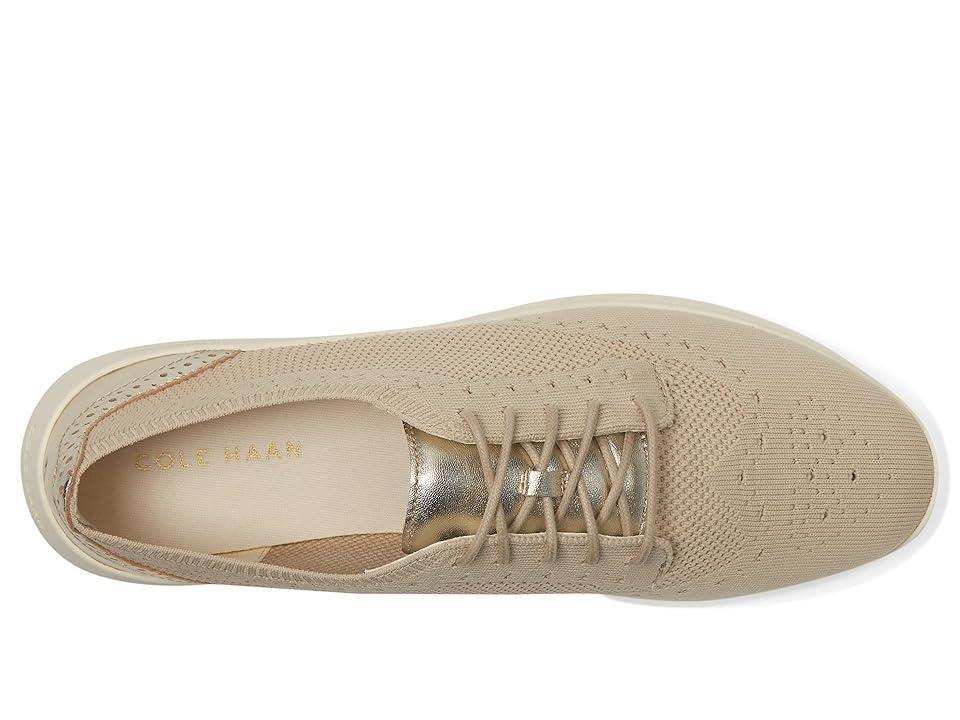 Cole Haan Zerogrand Meritt Stitchlite Oxford (Rye Knit/Gold Leather) Women's Flat Shoes Product Image