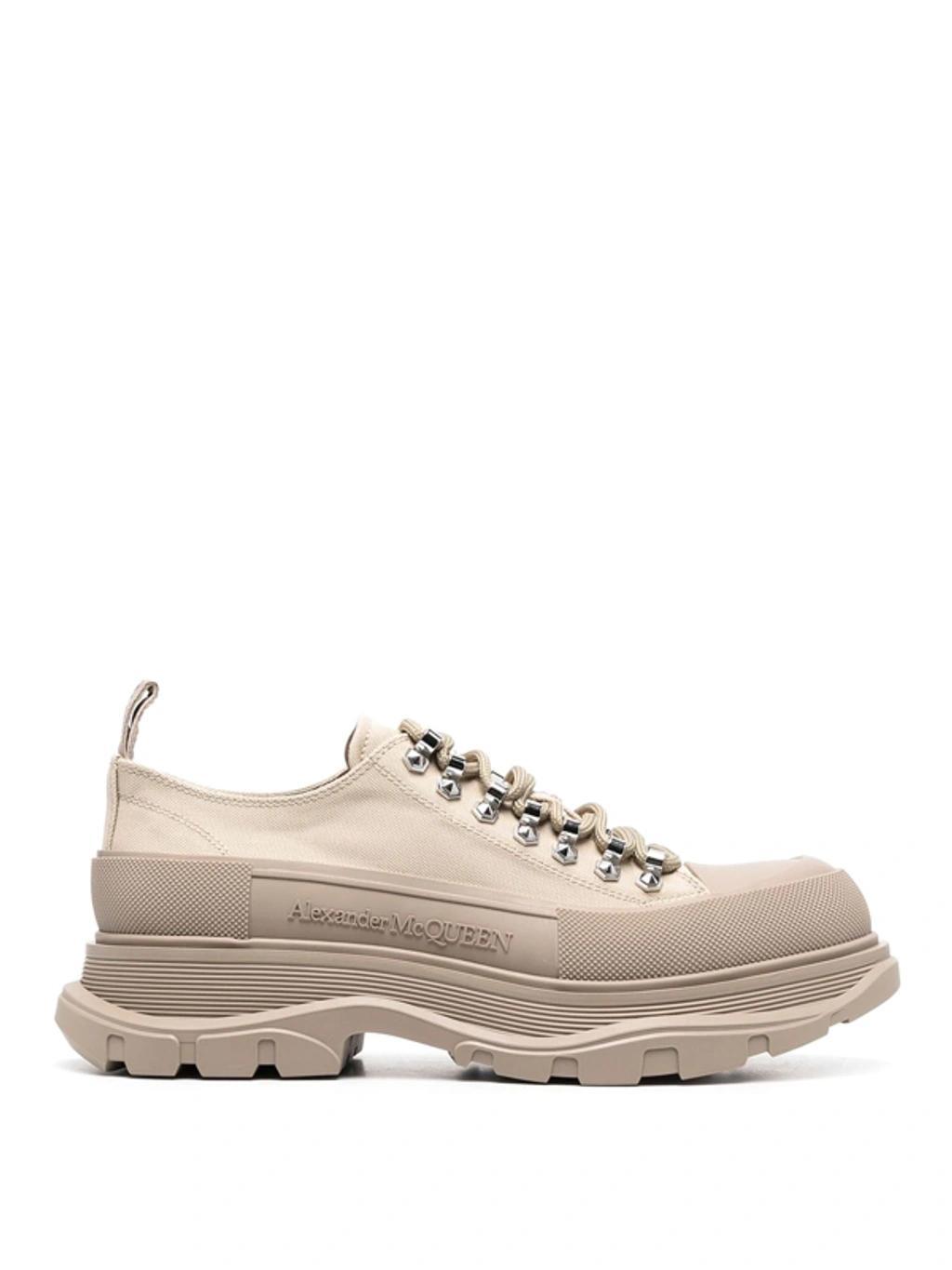 Tread Slick Lace-up Sneakers In Beige Product Image