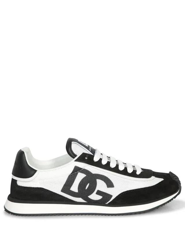 Logo-print Lace-up Trainers In White Product Image