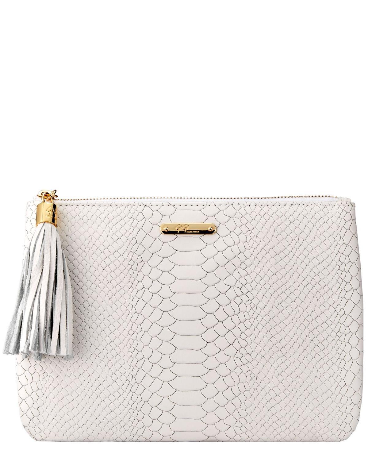 Womens All-In-One Python-Embossed Leather Clutch Product Image