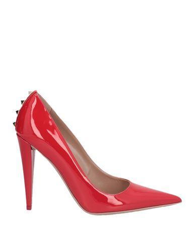 VALENTINO GARAVANI Rockstud Skin Pump In Red Product Image