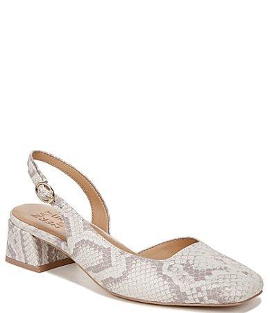 Naturalizer Jayla Snake Print Leather Dorsay Slingback Dress Pumps Product Image