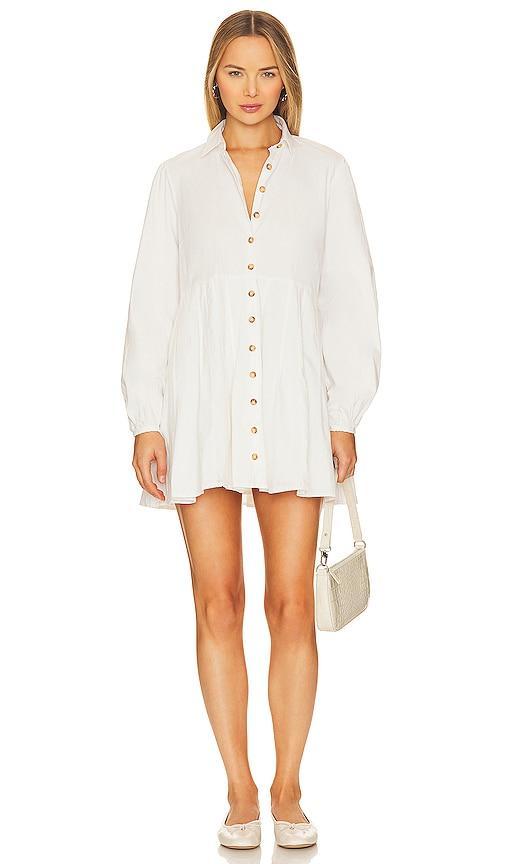 Free People Marvelous Mia Long Sleeve Stretch Cotton Mini Shirtdress Product Image