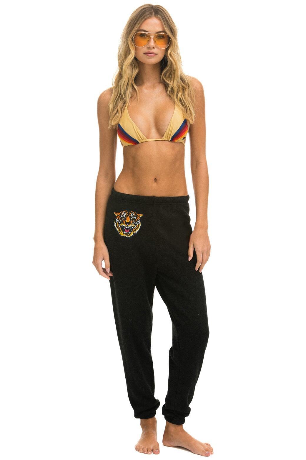 DREAMLAND TIGER SWEATPANTS - BLACK Female Product Image