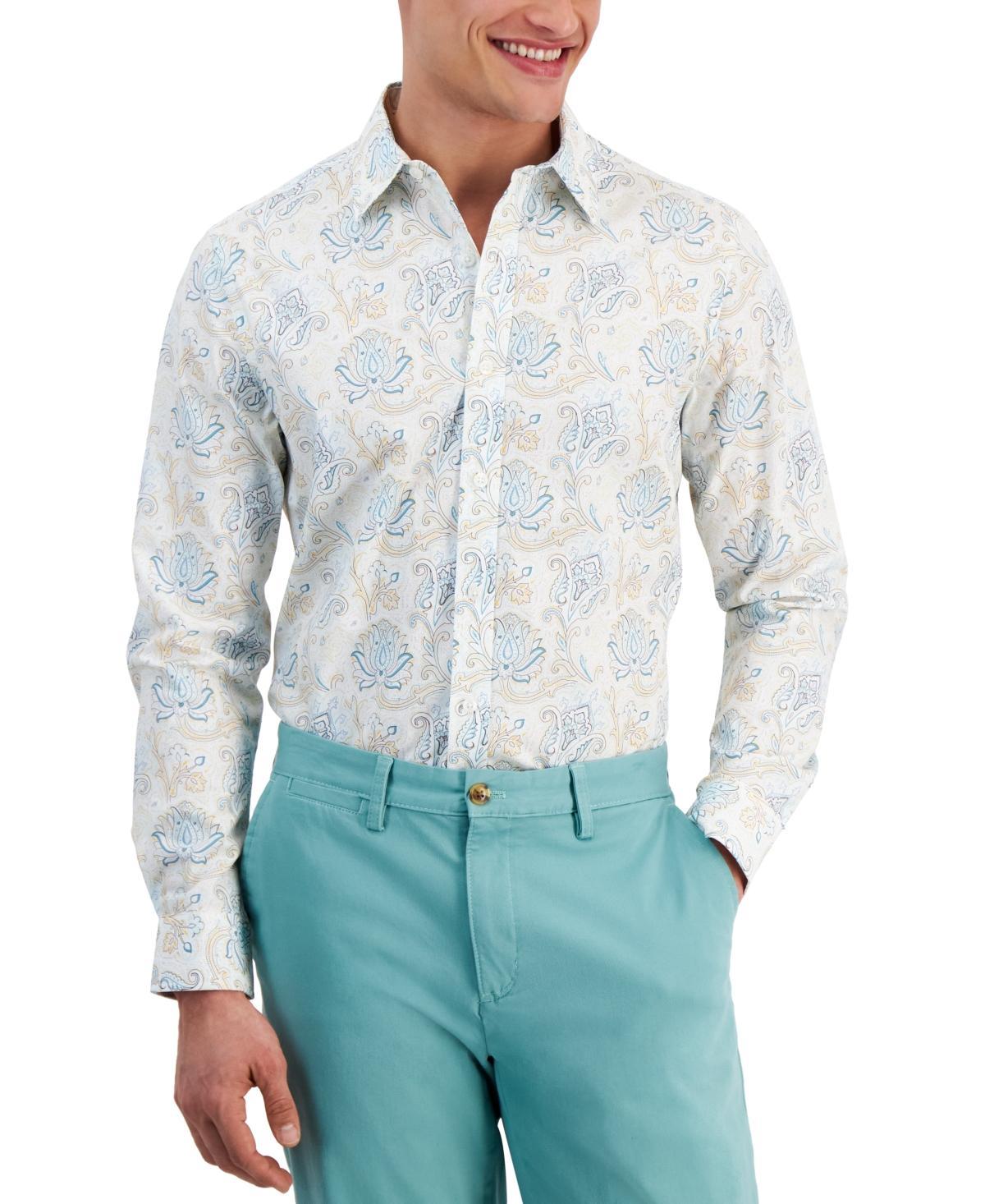 Club Room Mens Folara Paisley-Print Refined Cotton Shirt, Created for Macys Product Image