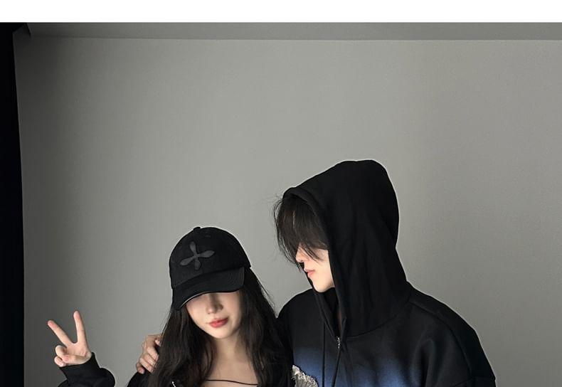 Couple Matching Butterfly Applique Zip Hoodie (Various Designs) Product Image