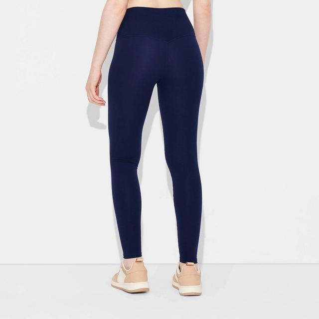 Women's High-Waisted ButterBliss Leggings - Wild Fable™ Navy Blue M Product Image