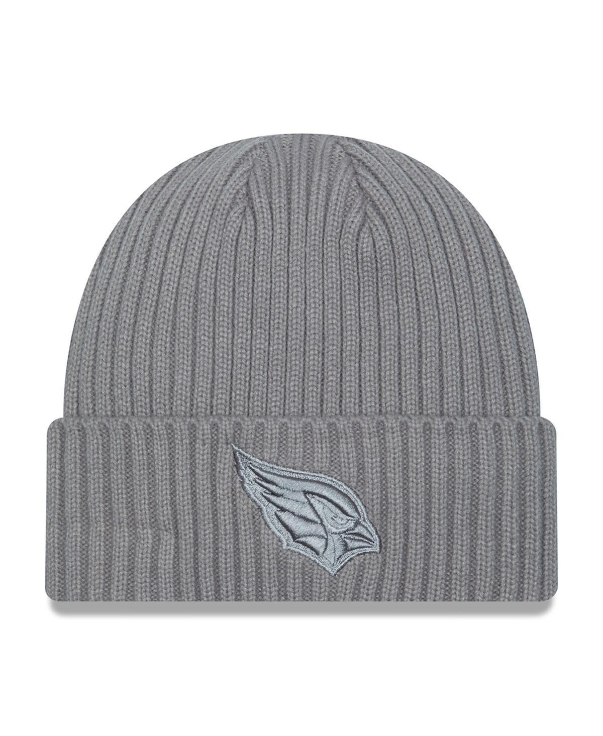 Mens New Era Gray Arizona Cardinals Color Pack Cuffed Knit Hat, Grey Product Image