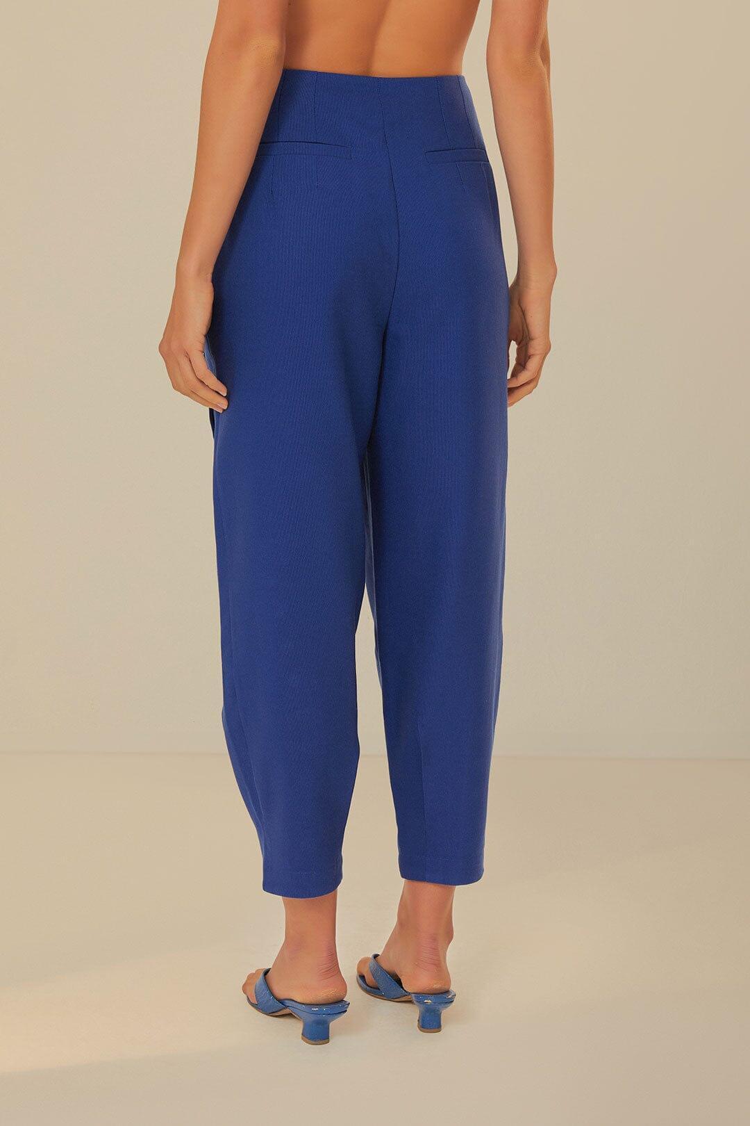 Navy Blue High Waisted Pants Product Image