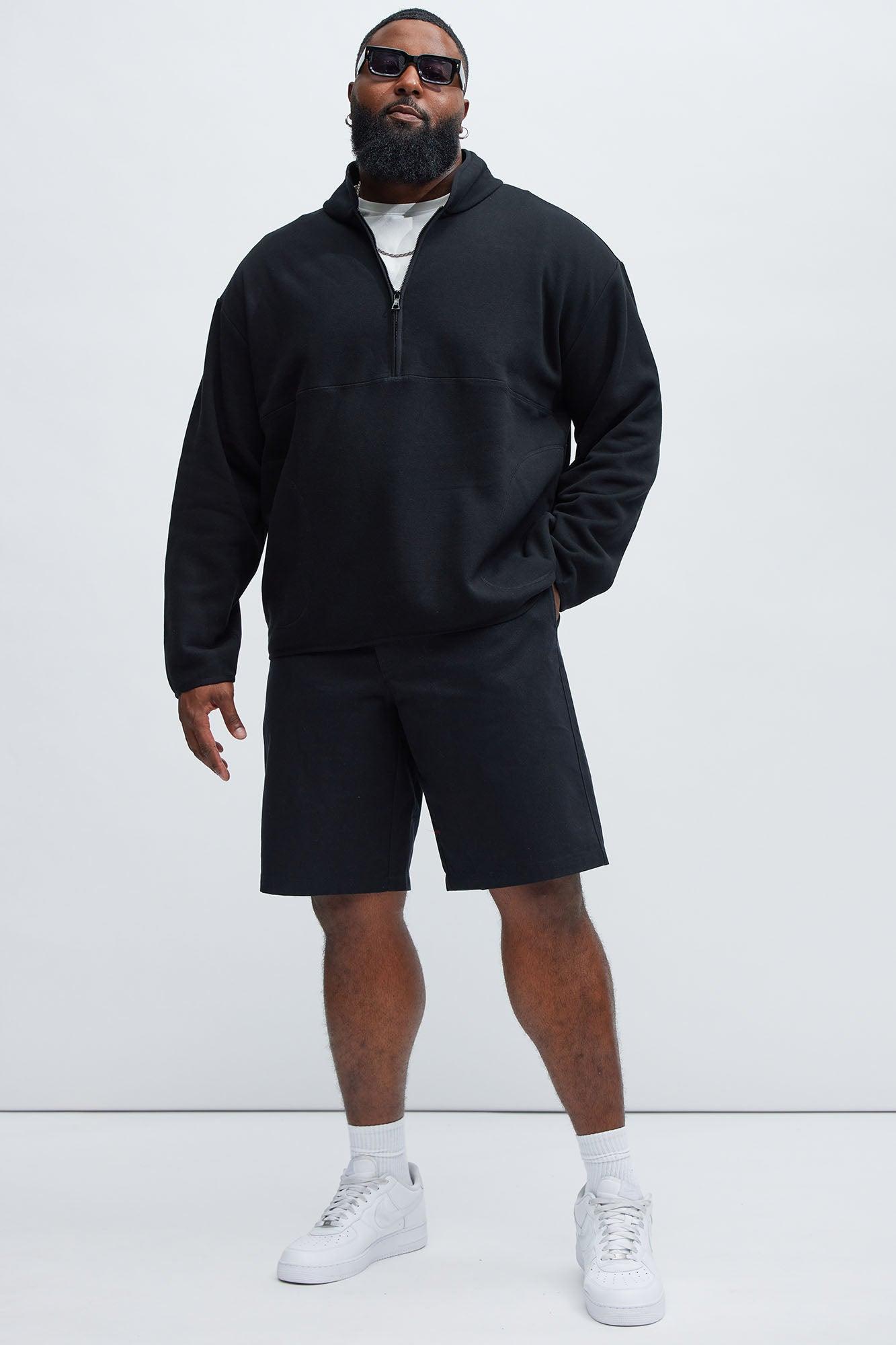 Mona Quarter Zip Sweatshirt - Black Product Image