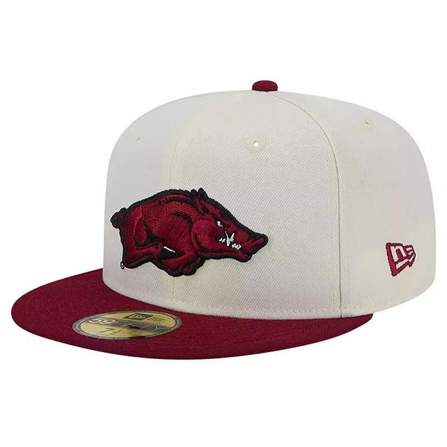 Mens New Era Arkansas Razorbacks Chrome Vintage 59FIFTY Fitted Hat Product Image