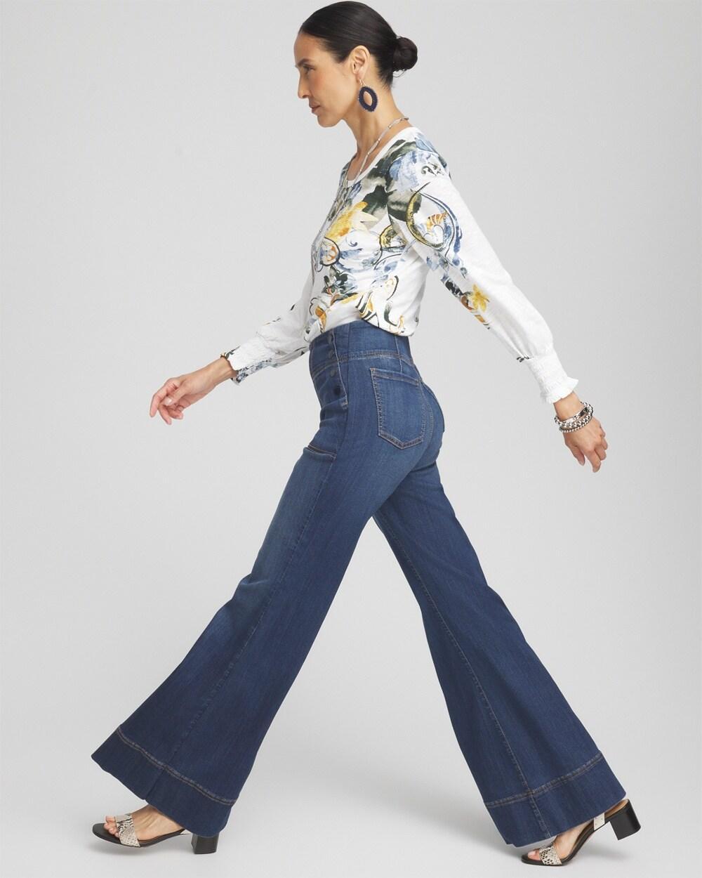 Pull-On Flare Trouser Jeans Product Image