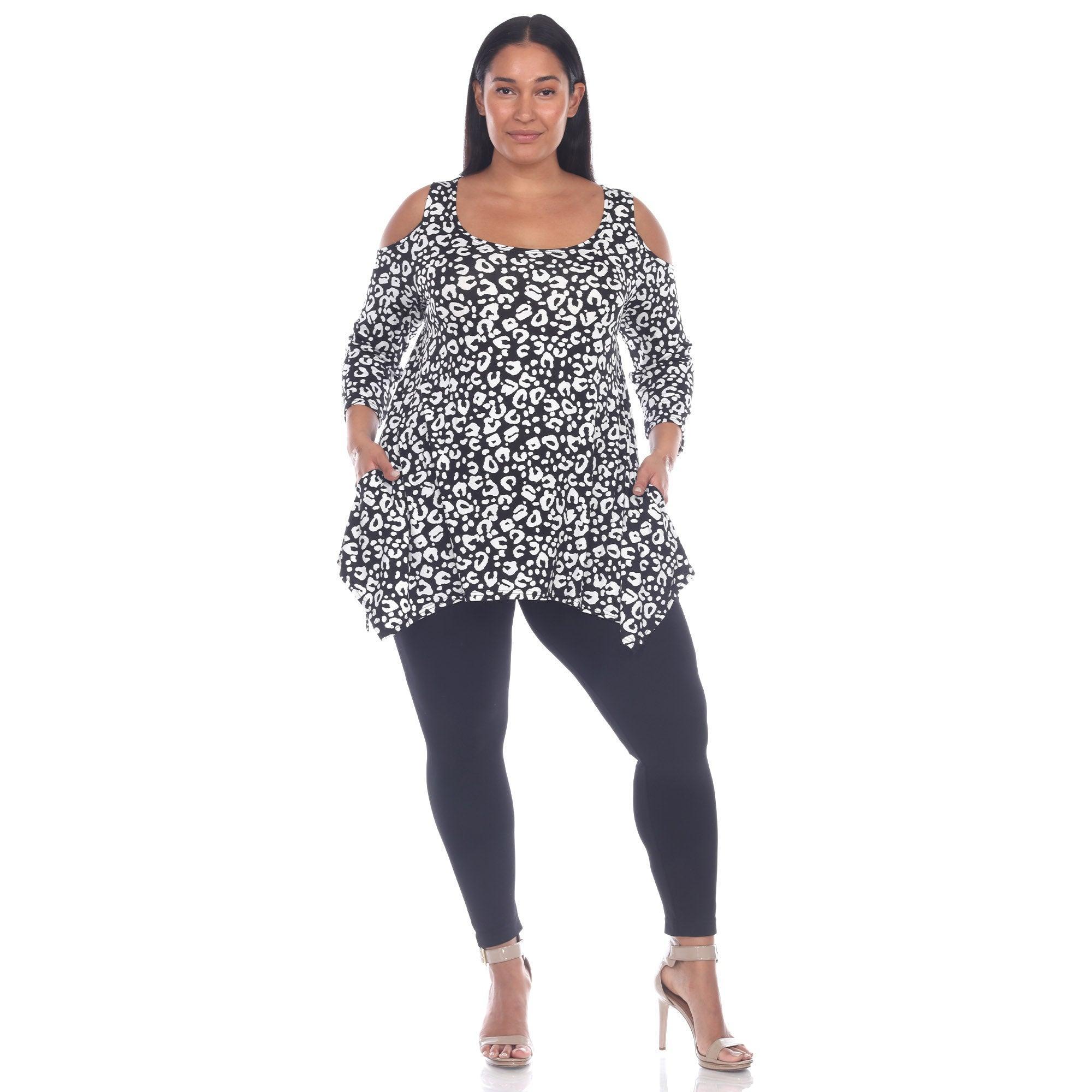 Leopard Cold Shoulder Tunic - Plus Product Image