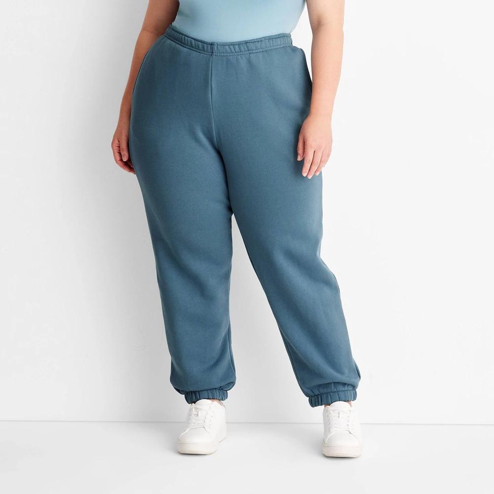 Womens Leisure Studio Mid-Rise Essential Joggers - Universal Thread Medium Blue 4X Product Image