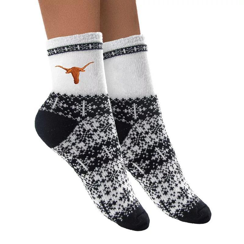 Womens ZooZatz Texas Longhorns Fuzzy Holiday Crew Socks Product Image