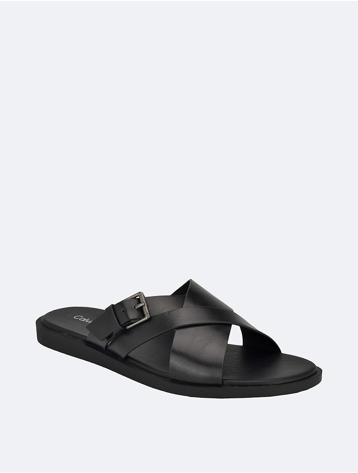 Calvin Klein Mens Mens Elon Sandal - Black - 8 Product Image