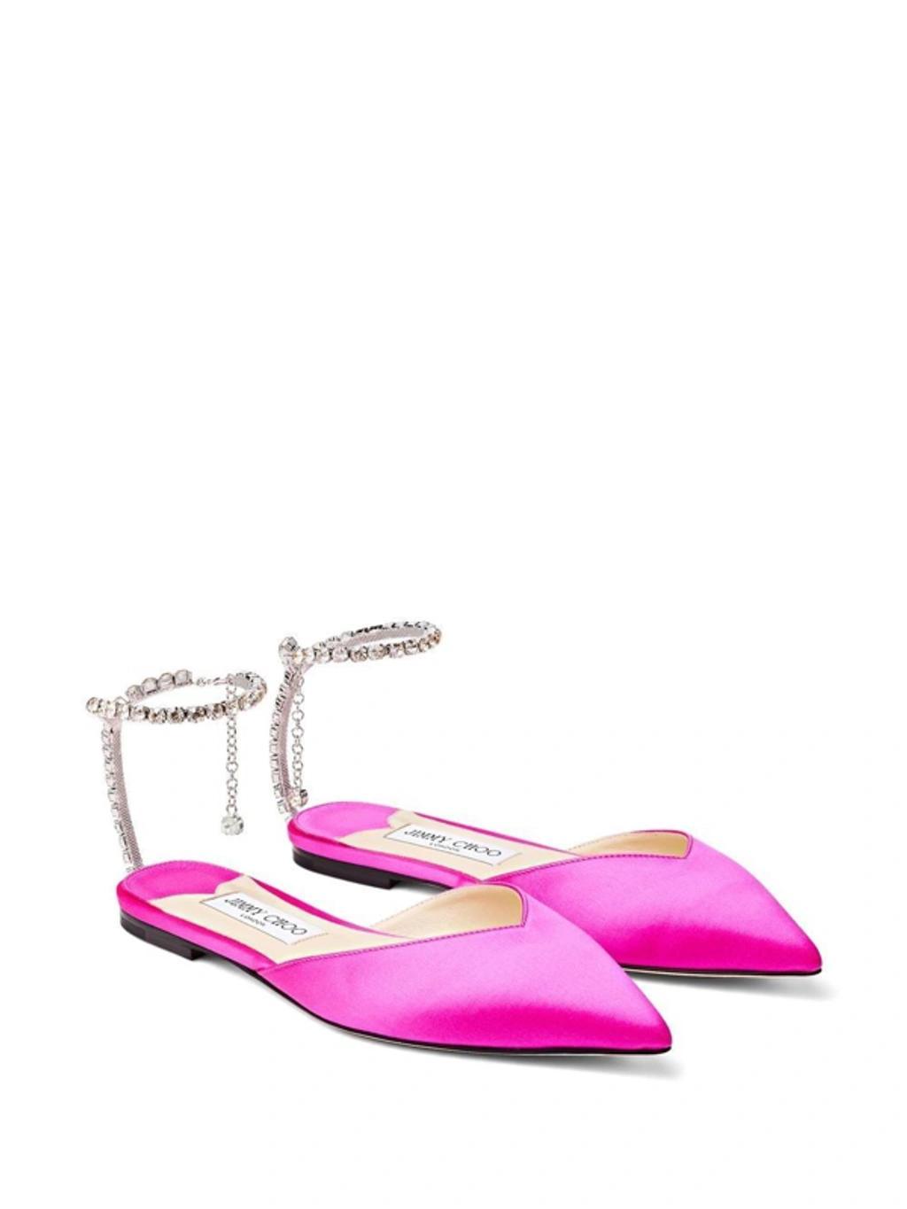 Saeda Crystal-embellished Pumps In Fuchsia Product Image