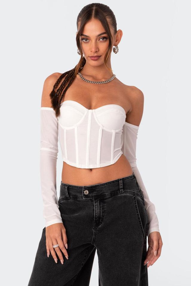 Cella Long Sleeve Mesh Corset Product Image