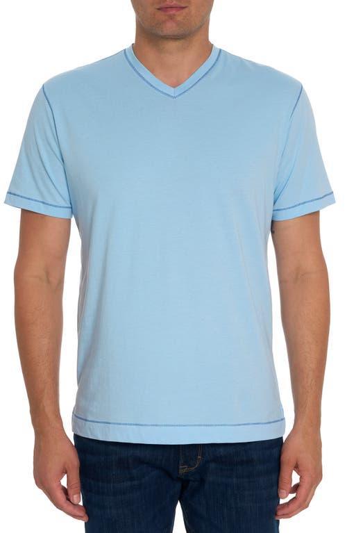 Robert Graham Eastwood Top Stitched V Neck Tee Product Image