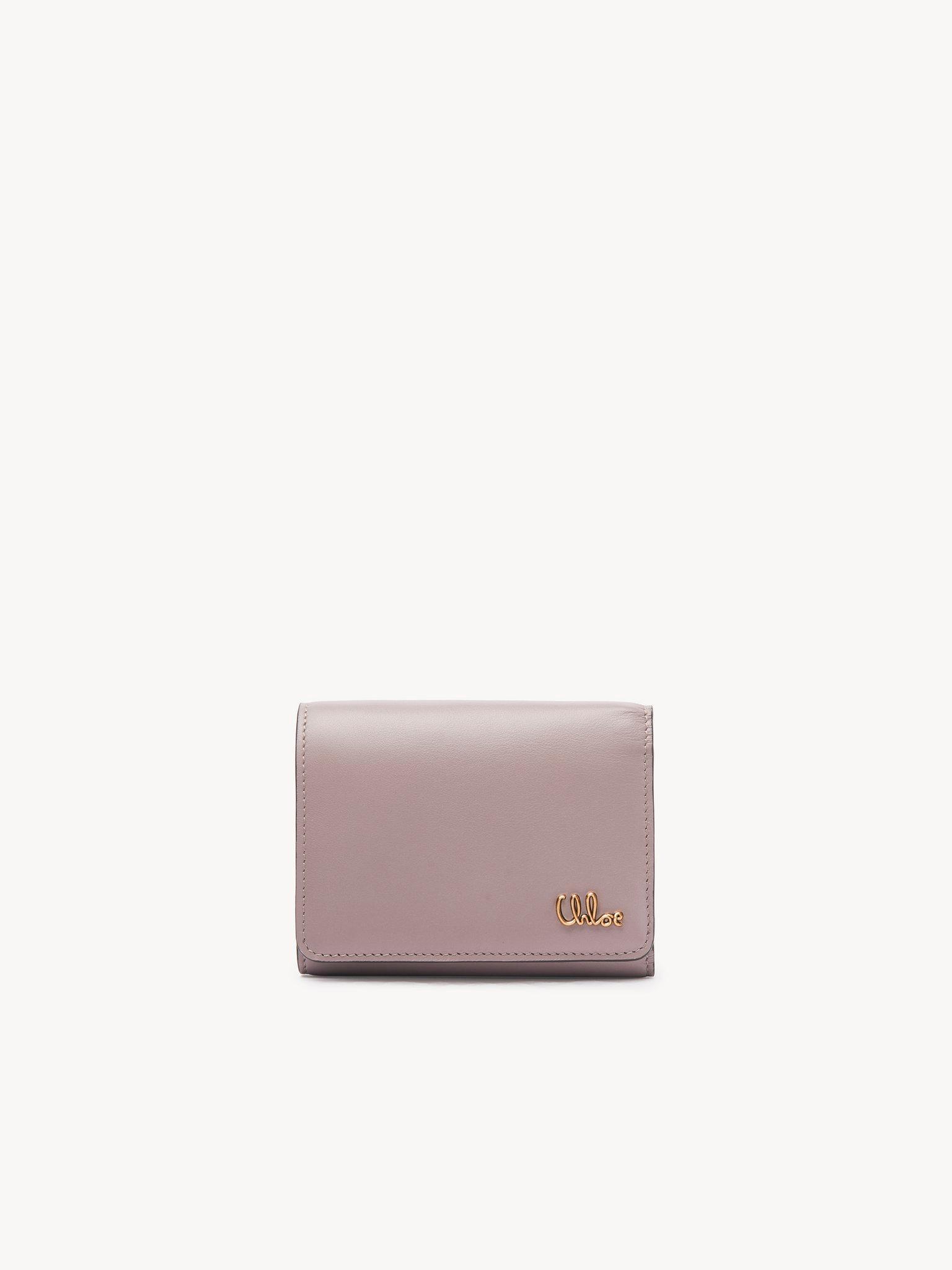 Small Chloé Iconic tri-fold with coin pocket in shiny leather Product Image