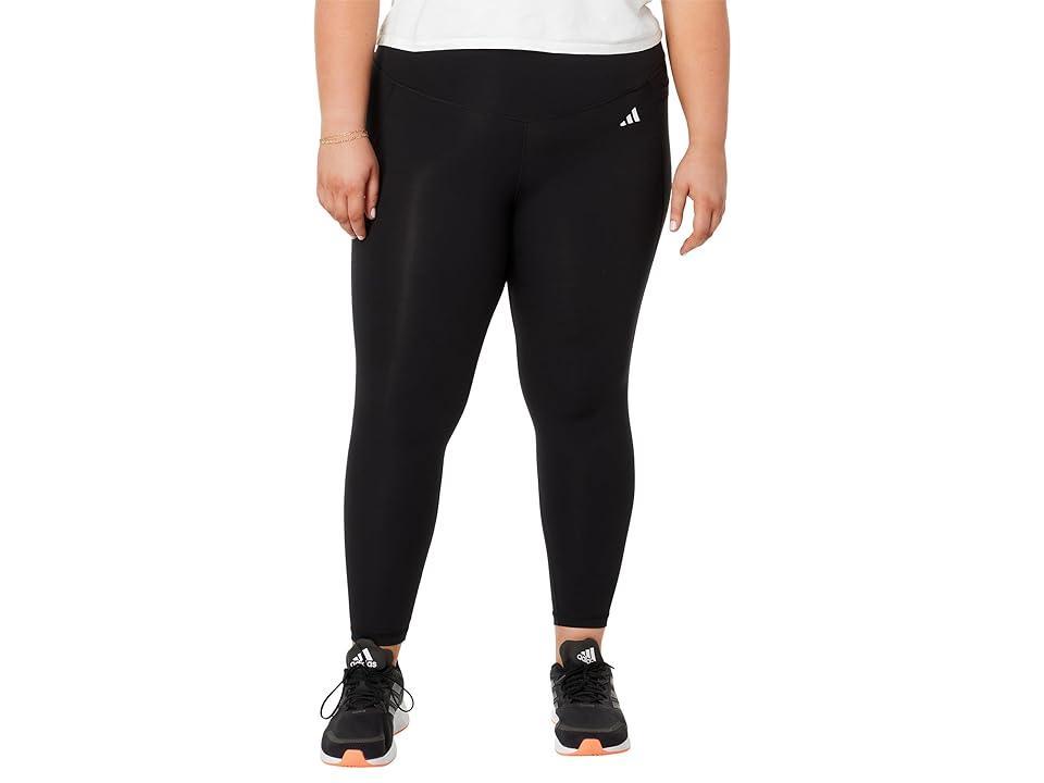 Plus Size adidas Optime Stash Pocket 7/8 Training Leggings, Womens Black Product Image