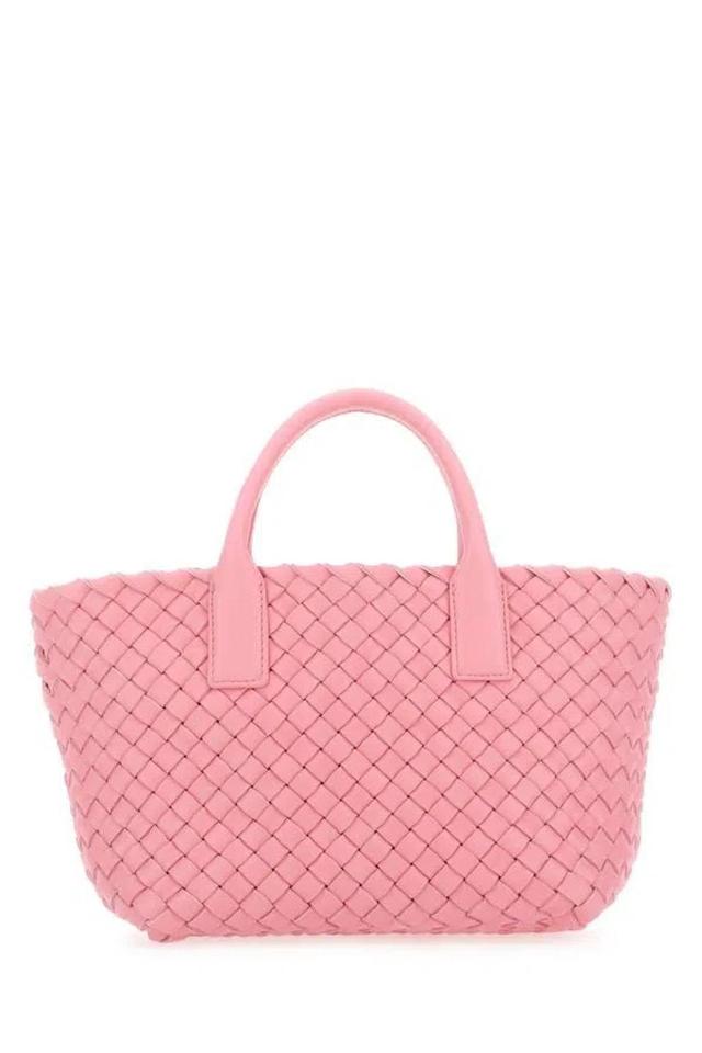 Pink Leather Mini Cabat Handbag Product Image