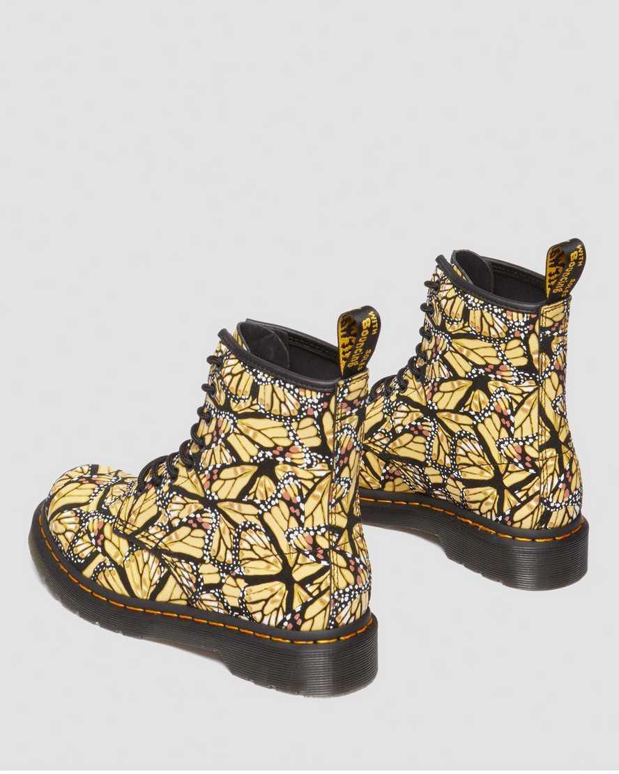 DR MARTENS 1460 Women's Butterfly Print Suede Lace Up Boots Product Image