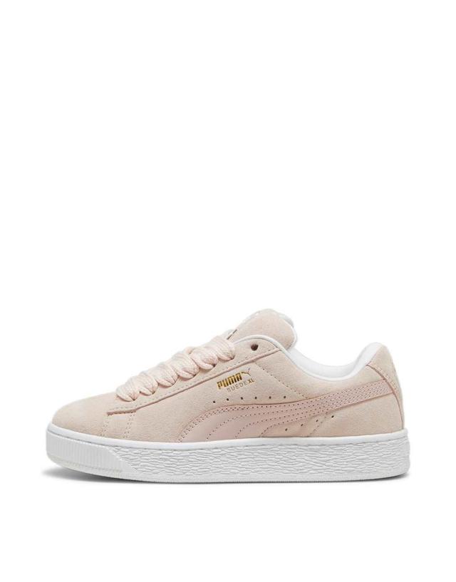 Puma Suede XL sneakers in light pink and white Product Image