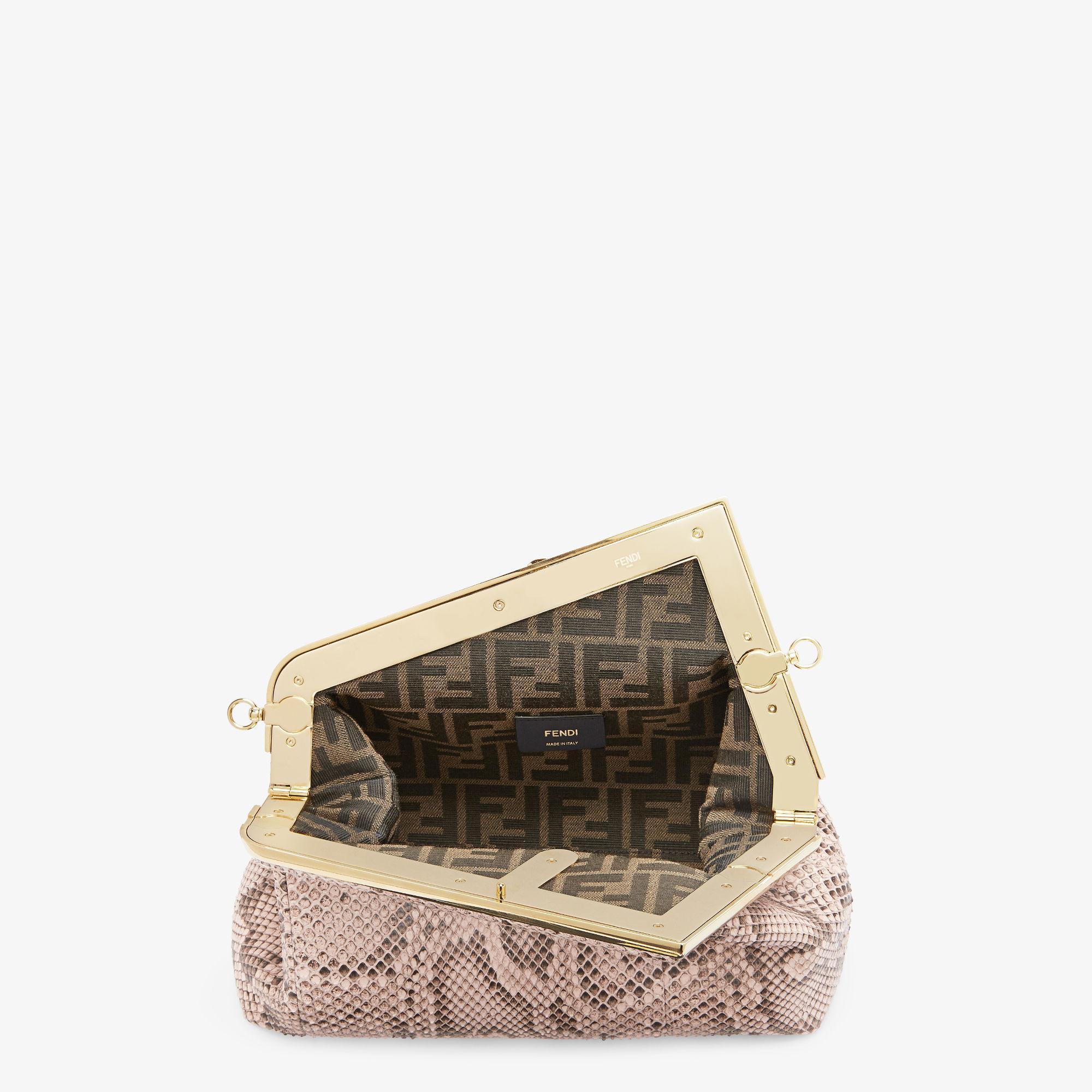 Fendi First MidiPowder pink python leather bag Product Image