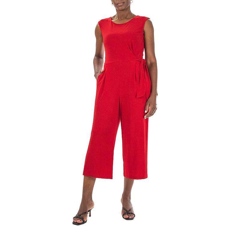 Womens Nina Leonard Sleeveless Culotte Jumpsuit Product Image