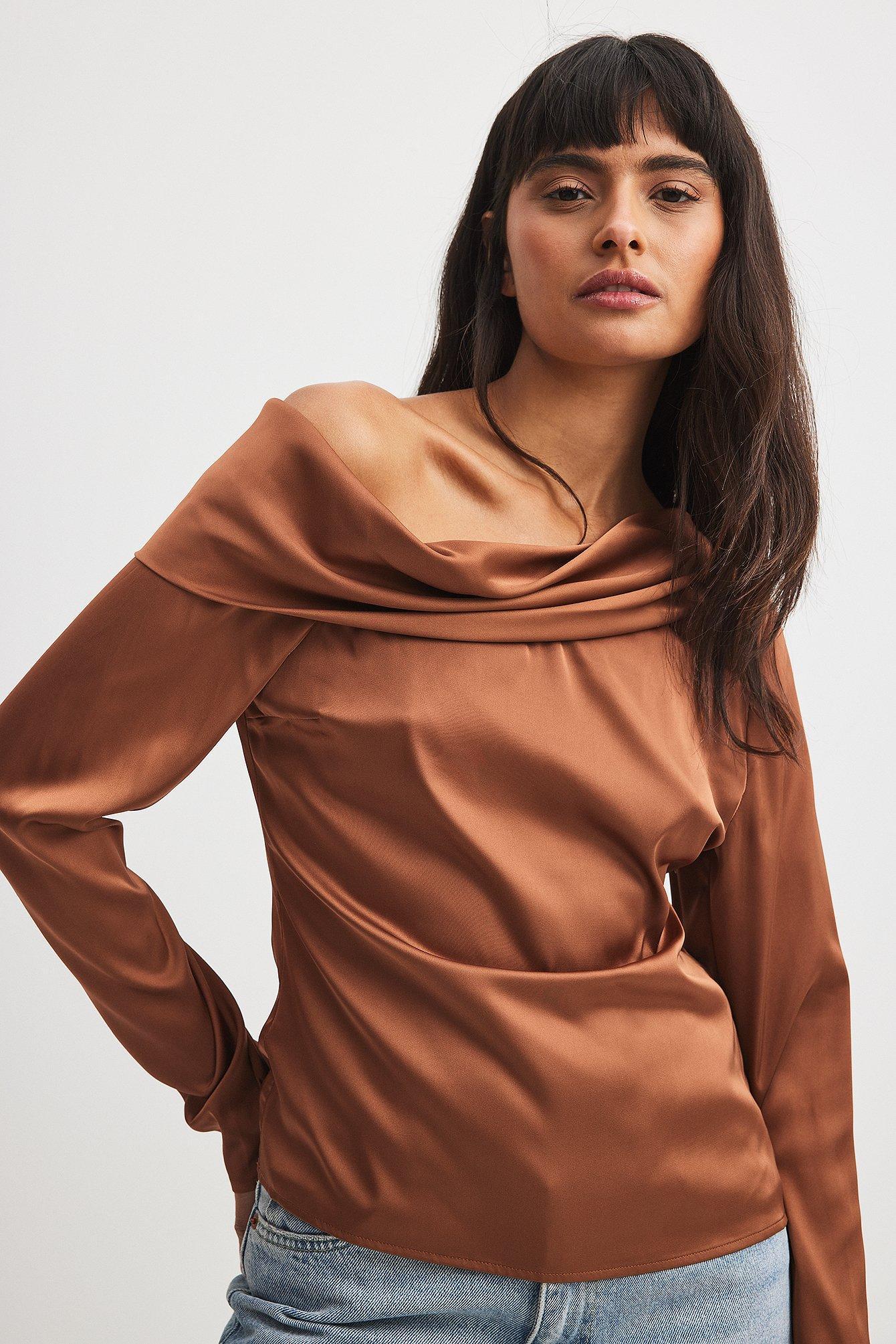 Draped One Shoulder Shirt Product Image