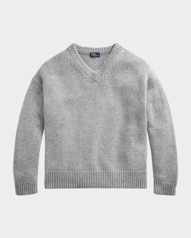 Cashmere High V-Neck Sweater Product Image