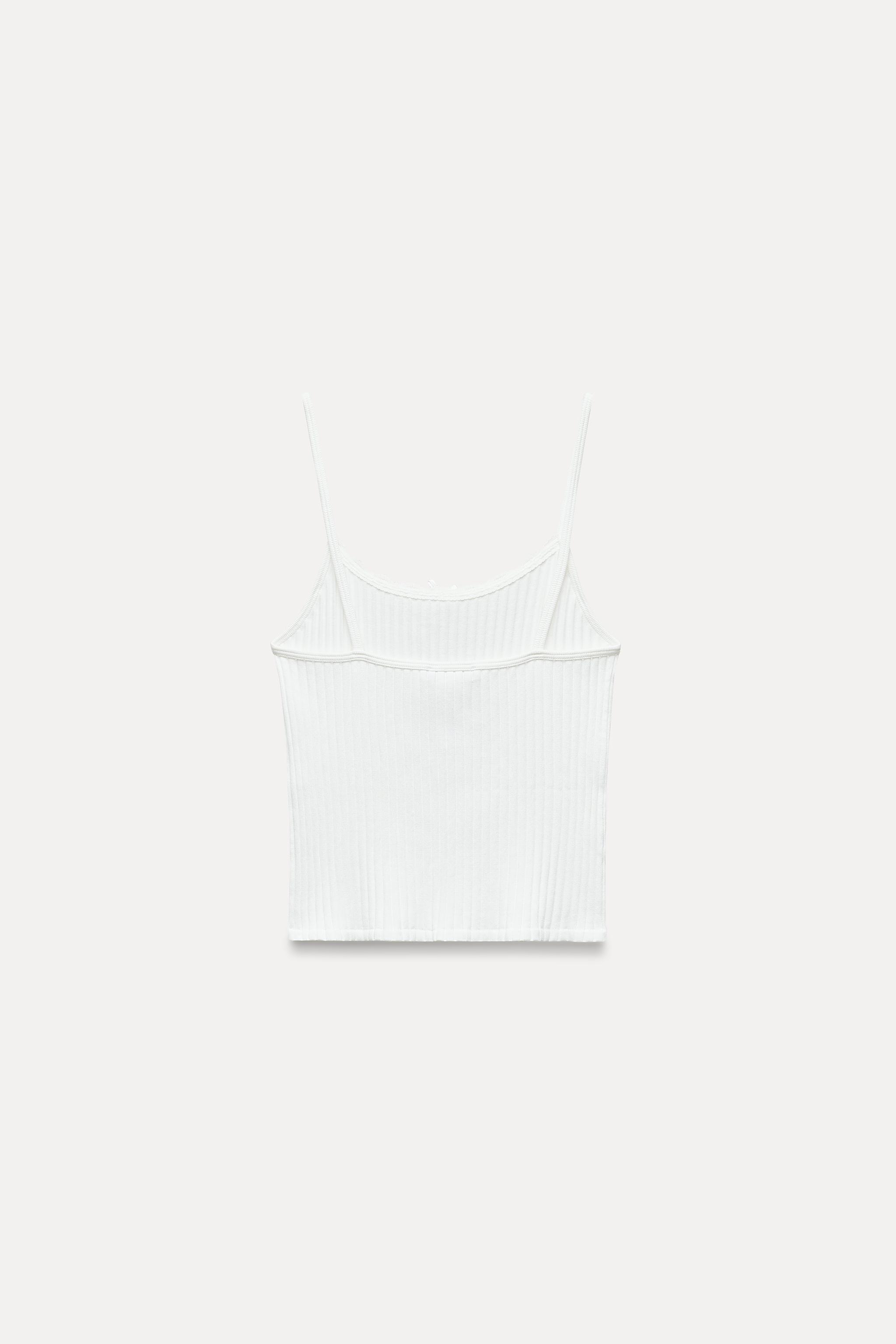 SEAMLESS RIB BOW CROP TOP Product Image