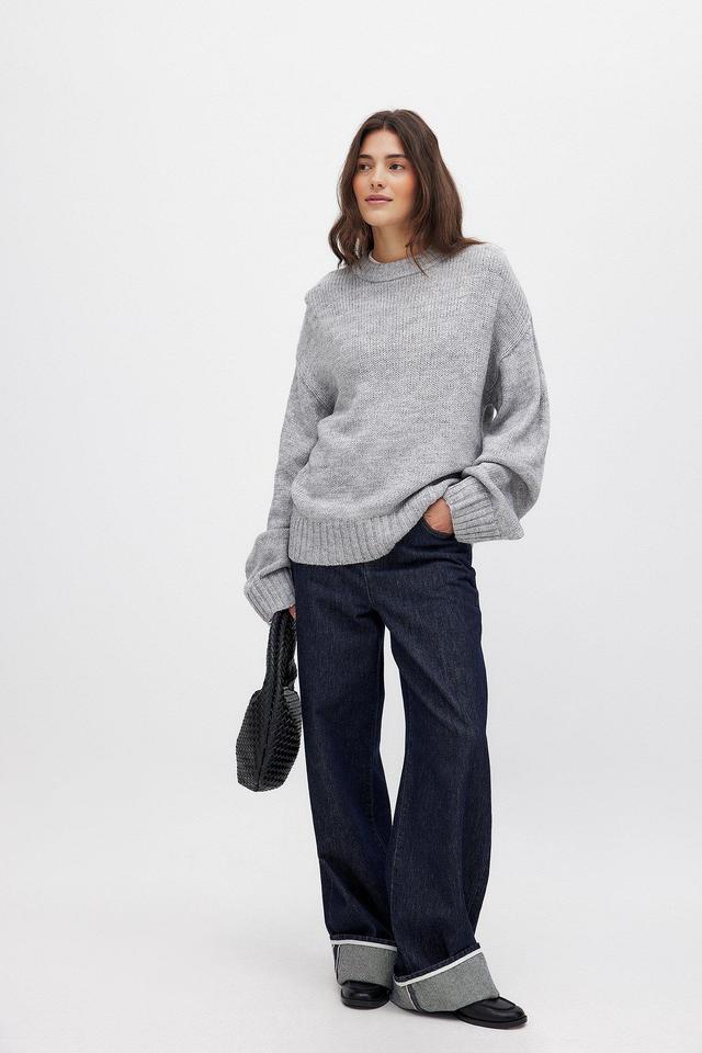 Round Neck Knitted Sweater Product Image