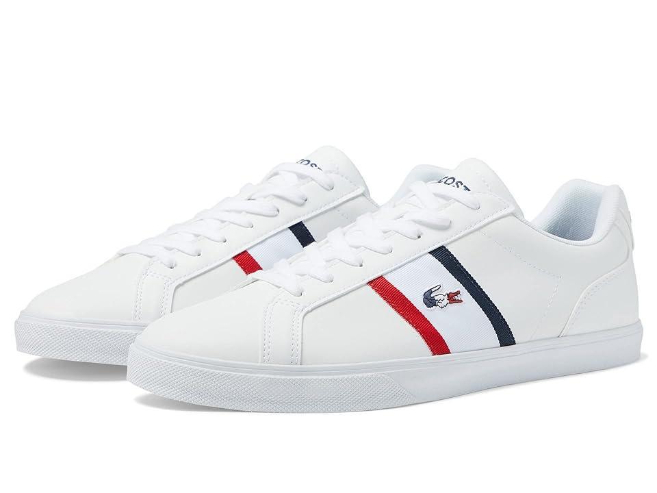 Lacoste Lerond Pro Tri 123 1 (White/Navy/Red) Men's Shoes Product Image