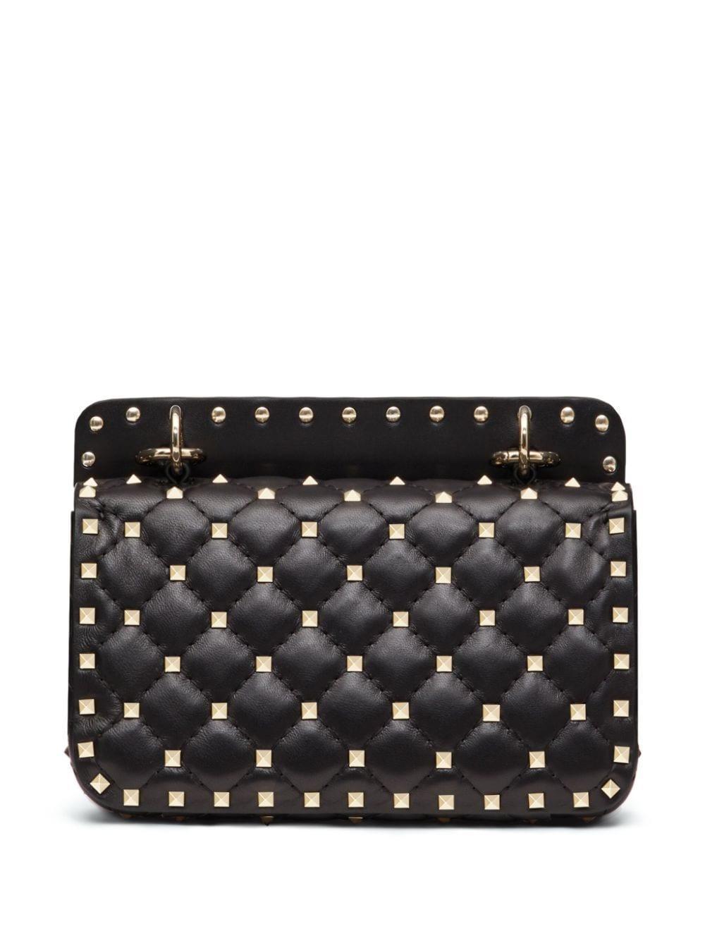 Small Rockstud Spike Shoulder Bag In Black Product Image