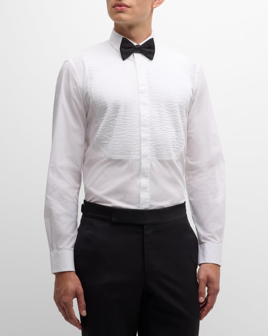 Mens Pleated Bib-Front Evening Dress Shirt Product Image